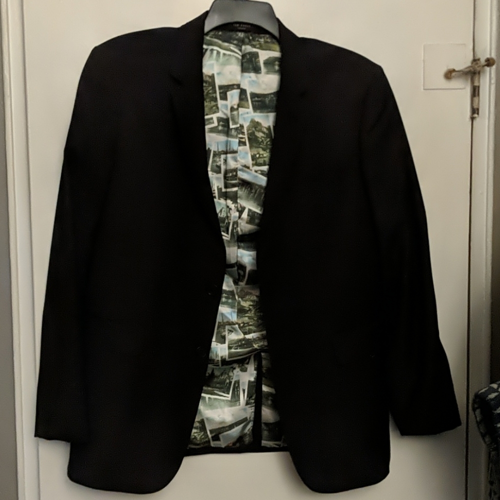 Ted Baker 2 button black suit jacket 38R